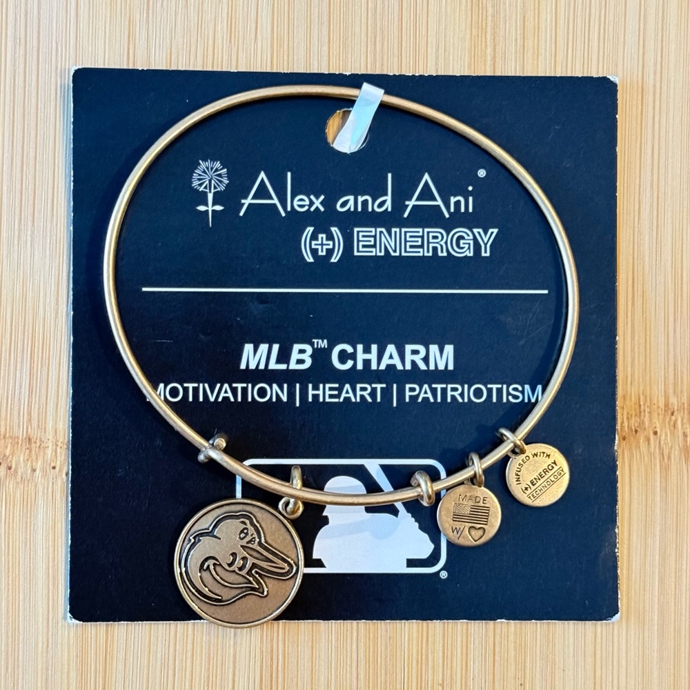 Alex and Ani Gold MBL Charm Bracelet